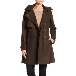 NWT Andrew Marc Wool Coat Olive Green